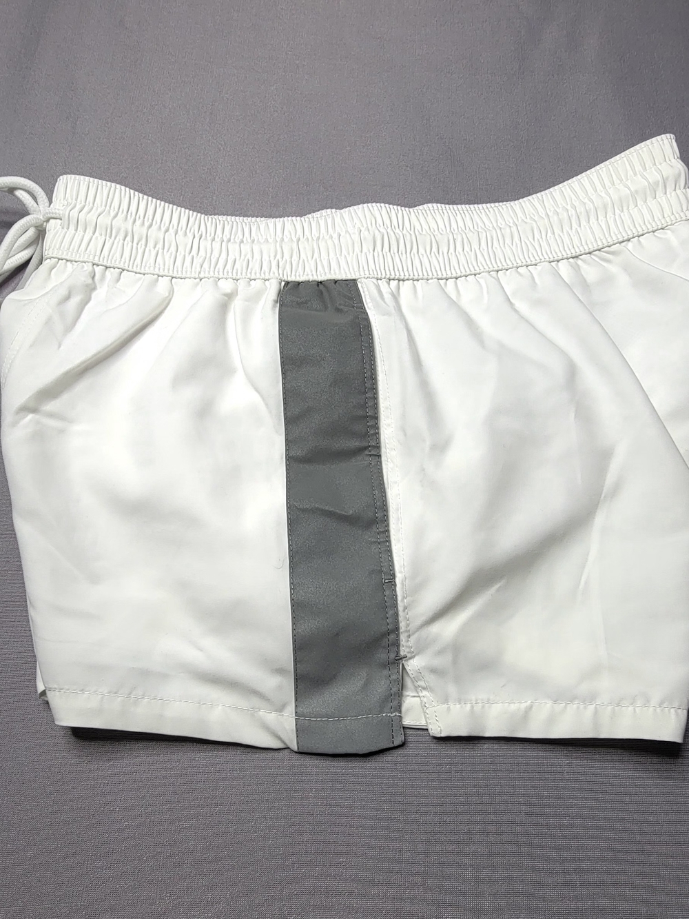 ASOS Womens  White and Light Gray Athletic Shorts Size M